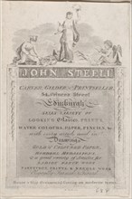 Trade Card for John Steell, Carver, Gilder, and Printseller, 19th century.