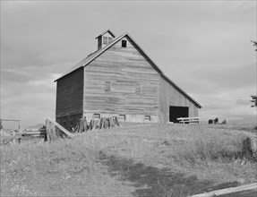 The barn of an older settler on established farm. Boundary County, Idaho.