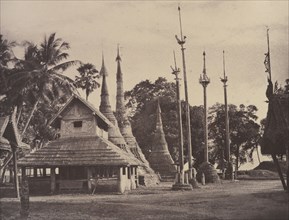 Rangoon: Henzas on the East Side of the Shwe Dagon Pagoda, November 1855.
