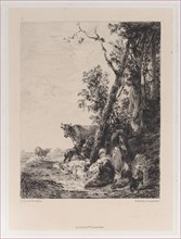 Rest, a Landscape with Figures and Cattle, after Nicolaes Berchem, 1871.