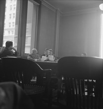 Committee of Chicago board of aldermen in city hall. Chicago, Illinois.