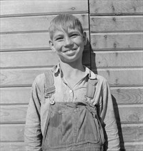 One of the younger Cleaver boys on new farm in Malheur County, Oregon.