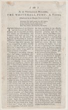 The Whitehall Pump (page from The Westminster Magazine), May 1, 1774.
