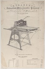 Trade Card for Straker's Improved Lithographic Presses, 19th century.