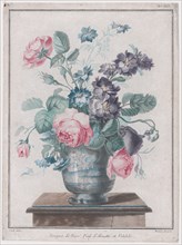 Bouquet of Roses, Larkspur and Convolvulus, mid to late 18th century.