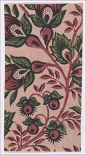 Small sheet with overall floral pattern, late 18th-mid-19th century.