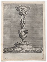 Candlestick with Two Ignudi on Top of a Vase with Lion Heads, 1552.