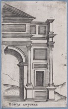 Porta Antonae (Views of Ancient Roman Temples and Arches), 1535-40.