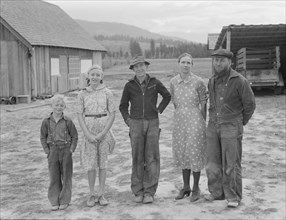 Stump farm family and their present home. Boundary County, Idaho.