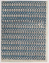 Sheet with overall diamond pattern, late 18th-mid-19th century.