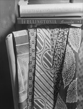 New York, New York. Colorful ties belonging to Duke Ellington.