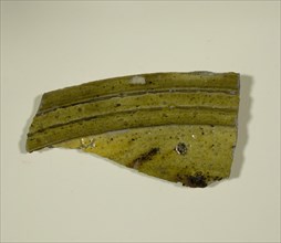 Fragment of a Bowl with Double Molded Rim, 13th-14th century.