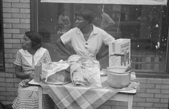 Women selling ice cream and cake, Scotts Run, West Virginia.