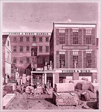 Fisher & Bird's Marble Yard, 287 Bowery, New York, ca. 1836.