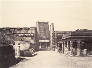 Madura: The Roya Gopuram from the East, January-March 1858.