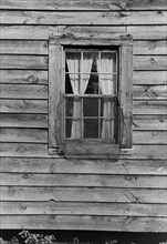 Bedroom window of Bud Fields' home, Hale County, Alabama.