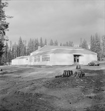 School in model company lumber town. Gilchrist, Oregon.