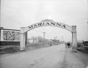 Entrance to Marianna, Arkansas, during the 1937 flood.