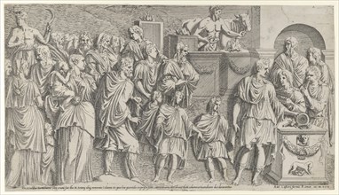 A sacrifice, copied from Trajan's column, ca. 1540-45.