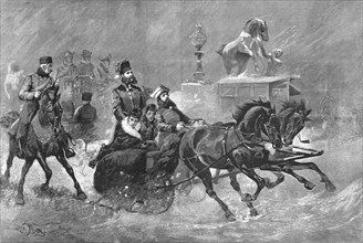 ''The Czarina Driving Through St. Petersburg', 1890.