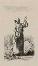 Woman Raking Hay, 1853, after drawing made in 1852.