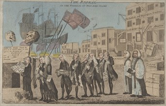 The Repeal, or the Funeral of Miss Ame-Stamp, 1766.