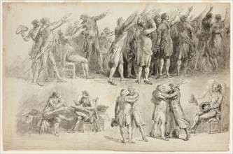 Studies for the Oath of the Tennis Court, 1789/91.