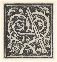 Initial letter A on patterned background, 1520.