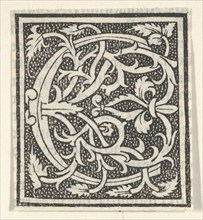 Initial letter C on patterned background, 1520.