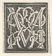 Initial letter M on patterned background, 1520.