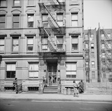 New York, New York. A Harlem apartment house.