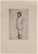 Portrait of Edgar Degas, wearing a hat, 1876.