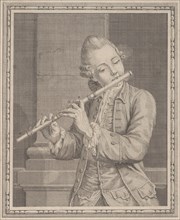 Player of a transverse flute, 18th century.