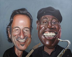 Bruce Springsteen and Clarence Clemons.