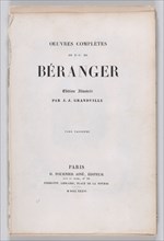 The Complete Works of Béranger, 1836.