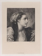 Head of a Woman, after Greuze, 1871.
