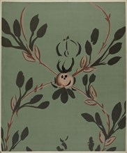 Free Hand Decorated Wall, c. 1940.