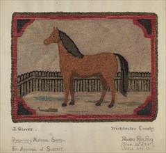Hooked Rug with Horse, 1935/1942.