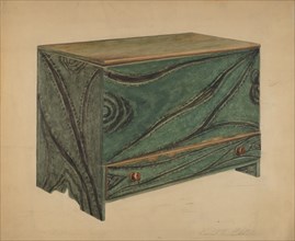 Painted Wooden Chest, c. 1939.