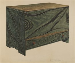 Painted Wooden Chest, c. 1938.