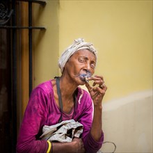 A Smoking Woman.