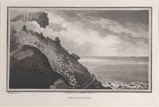 Penmanmawr, from "Remarks on a Tour to North and South Wales, in the year 1797, September 1, 1799. Creator: John Hill.