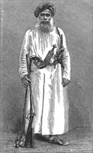 ''Bushiri, an Arab Slave Trader, shot by the Germans at Pangani', 1890. Creator: Unknown.
