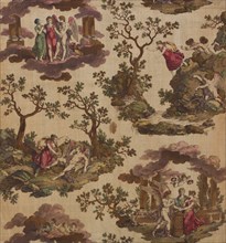 Psyche et L'Armour (The Story of Cupid and Psyche) (Furnishing Fabric), Nantes, c. 1790. Creator: Gorgerat Frères et Cie.