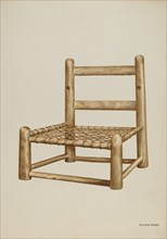 Hickory High Chair, c. 1938. Creator: Florence Hastings.