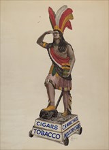 Cigar Store Indian, c. 1937. Creator: Augustine Haugland.