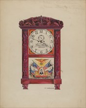 Clock, Eight Day, c. 1936. Creator: Walter W. Jennings.