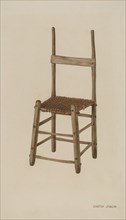 Rope Bottom Chair, 1941. Creator: Dorothy Johnson.