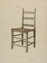 Rawhide-bottom Chair, c. 1939. Creator: Dorothy Johnson.