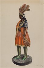 Wooden Indian, c. 1937. Creator: William Kerby.
